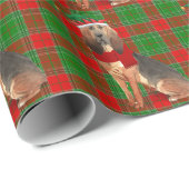 Bloodhound Dog Funny Holiday Kariert Weihnachten Geschenkpapier (Rolleneckpunkt)