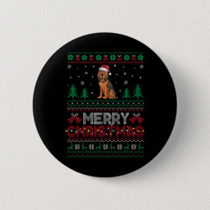 Bloodhound Dog Liebhaber Weihnachtsmannmütze Weihn Button