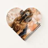 Bloodhound Dog Lover and Peach Blossoms Notizblock (Rückseite)