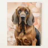 Bloodhound Dog Lover and Peach Blossoms Planer (Rückseite)