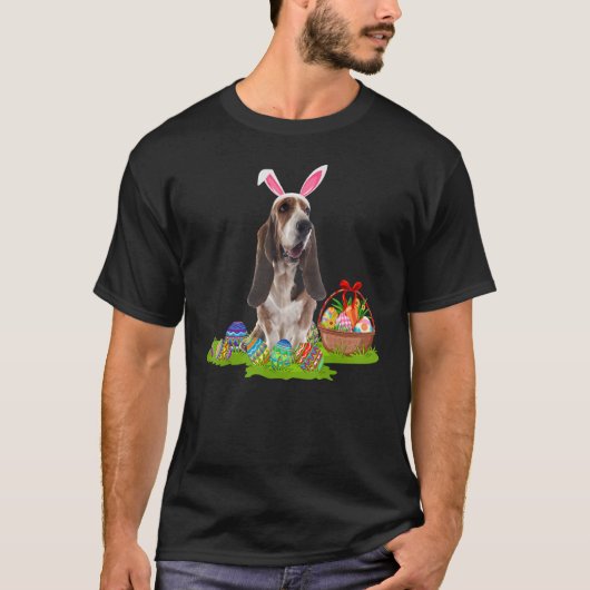 Bloodhound Dog Ostereier Jagd Bunny Bloodhound T-Shirt (Vorderseite)