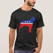 Bloodhound Dog Political Symbol Election Mascot T-Shirt (Vorderseite)