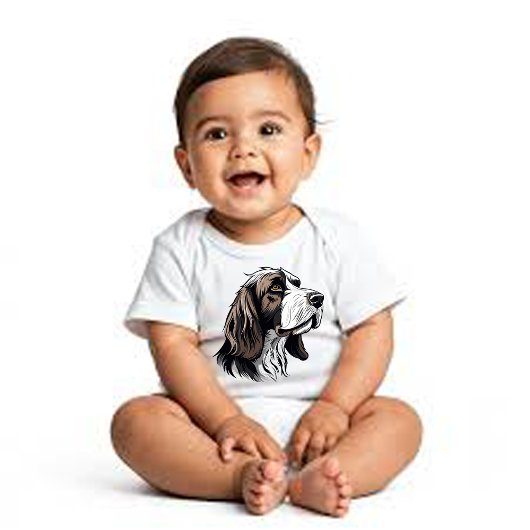 Bloodhound dog portrait baby t-shirt