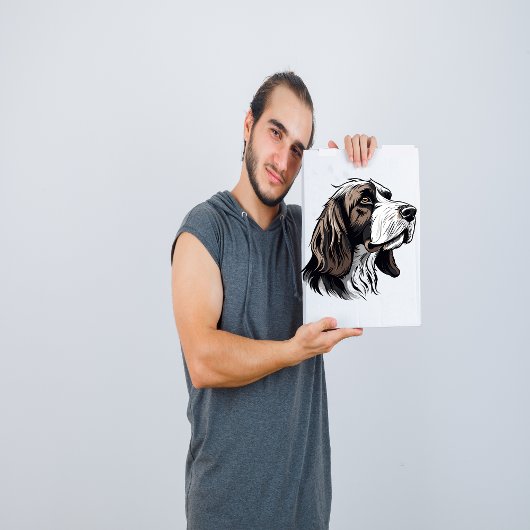 Bloodhound dog portrait seidenpapier