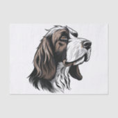 Bloodhound dog portrait seidenpapier (Vorderseite)
