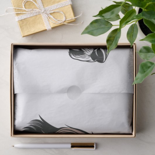 Bloodhound dog portrait seidenpapier (Geschenk)