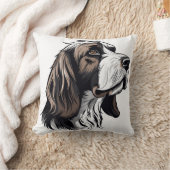 Bloodhound dog portriat nursery pillow kissen (Decke)