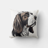 Bloodhound dog portriat nursery pillow kissen (Vorderseite)