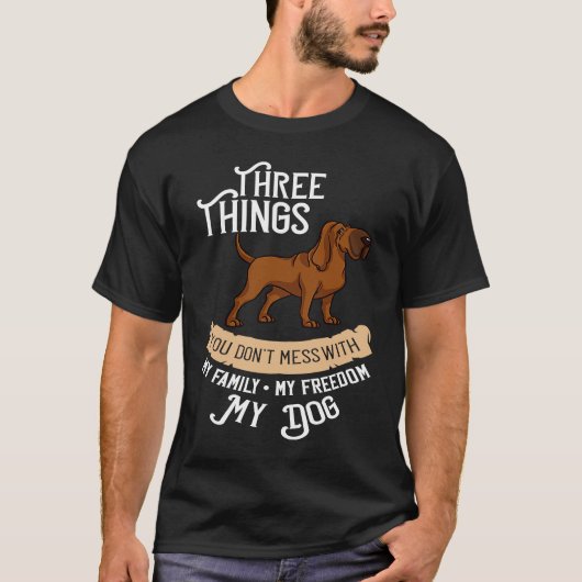 Bloodhound Dog  Puppies Owner T-Shirt (Vorderseite)