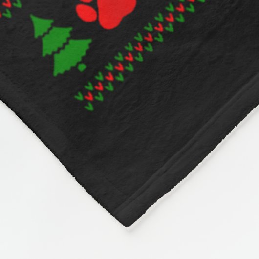 Bloodhound Dog Ugly Christmas Sweater Funny Dog Lo Fleecedecke (Ecke)