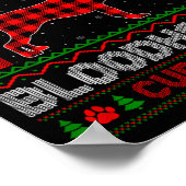 Bloodhound Dog Ugly Christmas Sweater Funny Dog Lo Poster (Ecke)