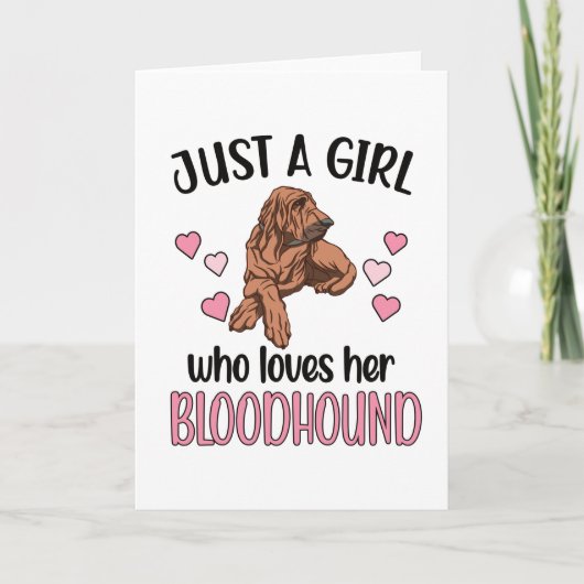Bloodhound Girl Dog Lover Dog Eigentümer Bluthund  Karte (Vorderseite)
