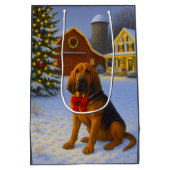 Bloodhound Holiday Card Mittlere Geschenktüte (Rückseite)
