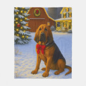 Bloodhound Holiday  Fleecedecke (Vorderseite)