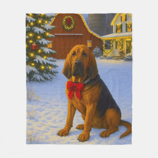 Bloodhound Holiday  Fleecedecke