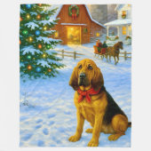 Bloodhound Holiday Fleecedecke (Vorderseite)