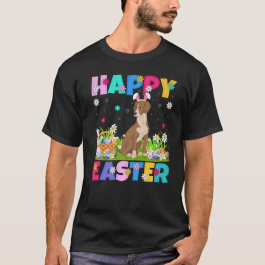 Bloodhound Hund Happy Oster Bunny Bloodhound Easte T-Shirt (Vorderseite)