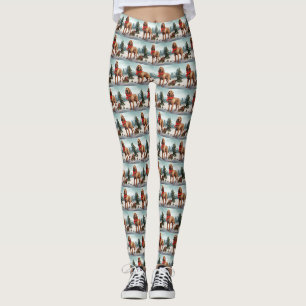 Bloodhound Hund im Schnee Weihnachten Leggings