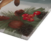 Bloodhound Hund im Schnee Weihnachten Schneidebrett (Ecke)