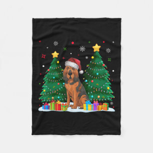 Bloodhound Hund Liebhaber Weihnachtsmannmütze Ugge Fleecedecke