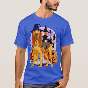 Bloodhound Hund Niedlich Hexenkürbis Kürbis T-Shirt