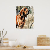 Bloodhound - Hundekunst drucken Poster (Küche)