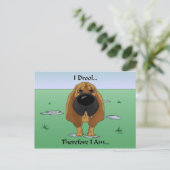 Bloodhound - Ich Drool... also bin ich.. Postkarte (Stehend Vorderseite)