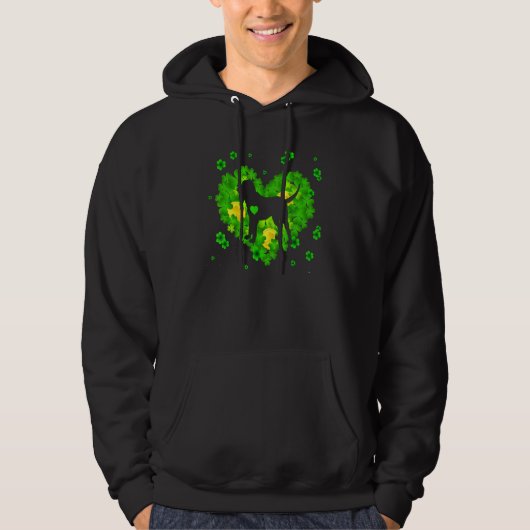 Bloodhound Irish Kleeblatt St Patrick Day Dog Hoodie (Vorderseite)