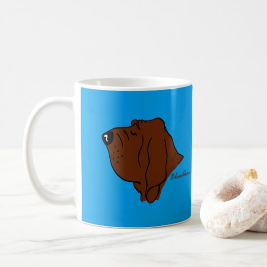 Bloodhound Kopf Silhouette Kaffeetasse