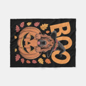 Bloodhound-Kostüm auf KürbisHalloween Bloodhound Fleecedecke (Vorderseite (Horizontal))