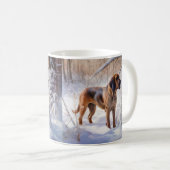 Bloodhound lassen es Weihnachten schnee Kaffeetasse (VorderseiteRechts)