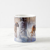 Bloodhound lassen es Weihnachten schnee Kaffeetasse (Mittel)