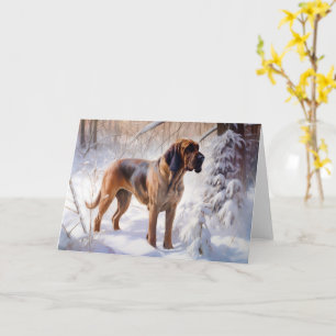 Bloodhound lassen es Weihnachten schnee Karte