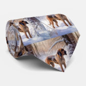 Bloodhound lassen es Weihnachten schnee Krawatte (Gerollt)