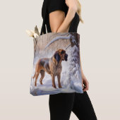 Bloodhound lassen es Weihnachten schnee Tasche (Von Nahem)