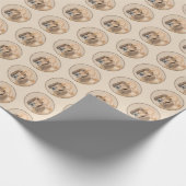 Bloodhound-Malerei - Niedliche Original Hunde-Kuns Geschenkpapier (Ecke)