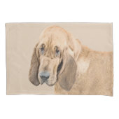 Bloodhound-Malerei - Niedliche Original Hunde-Kuns Kissenbezug (Vorderseite)