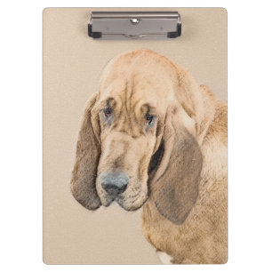 Bloodhound-Malerei - Niedliche Original Hunde-Kuns Klemmbrett