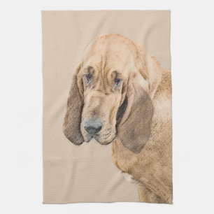 Bloodhound-Malerei - Niedliche Original Hunde-Kuns Küchentuch