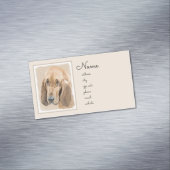 Bloodhound-Malerei - Niedliche Original Hunde-Kuns Magnetische Visitenkarte (Beispiel)