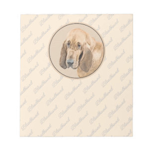Bloodhound-Malerei - Niedliche Original Hunde-Kuns Notizblock