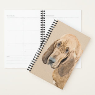 Bloodhound-Malerei - Niedliche Original Hunde-Kuns Planer