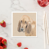 Bloodhound-Malerei - Niedliche Original Hunde-Kuns Serviette (Beispiel)