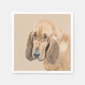 Bloodhound-Malerei - Niedliche Original Hunde-Kuns Serviette (Vorderseite)
