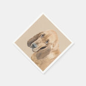 Bloodhound-Malerei - Niedliche Original Hunde-Kuns Serviette (Ecke)