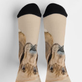 Bloodhound-Malerei - Niedliche Original Hunde-Kuns Socken (Oben)