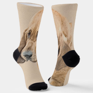 Bloodhound-Malerei - Niedliche Original Hunde-Kuns Socken