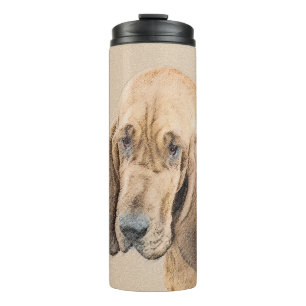 Bloodhound-Malerei - Niedliche Original Hunde-Kuns Thermosbecher