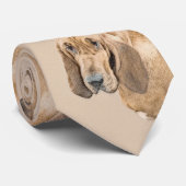 Bloodhound-Malerei - Niedliche Original-Hundekunst Krawatte (Gerollt)