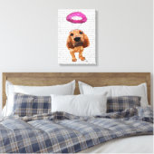 Bloodhound mit Angelic Pink Halo Leinwanddruck (Insitu (Schlafzimmer))